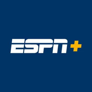 ESPN+ streaming interface showing live sports, ESPN Originals, UFC, and Disney bundle options on a television screen.