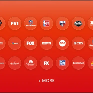 Fubo live TV sports channel lineup for streaming entertainment and sports content.